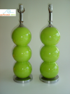 Lime Green Ball Lamps